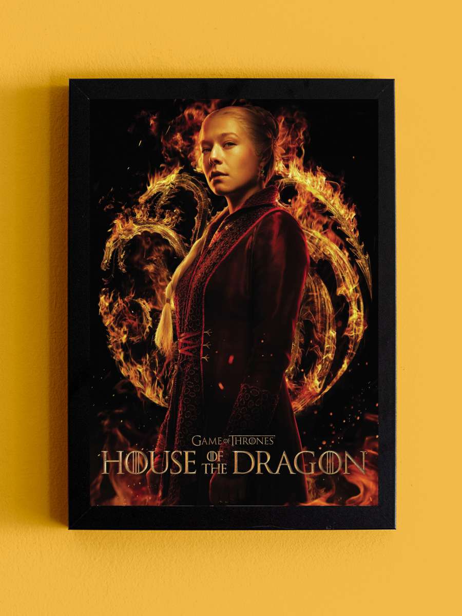 House of Dragon - Rhaenyra… Rhaenyra Targaryen Film Poster Tablo Siyah Çerçeveli Yüksek Kalite Film Duvar Tablo