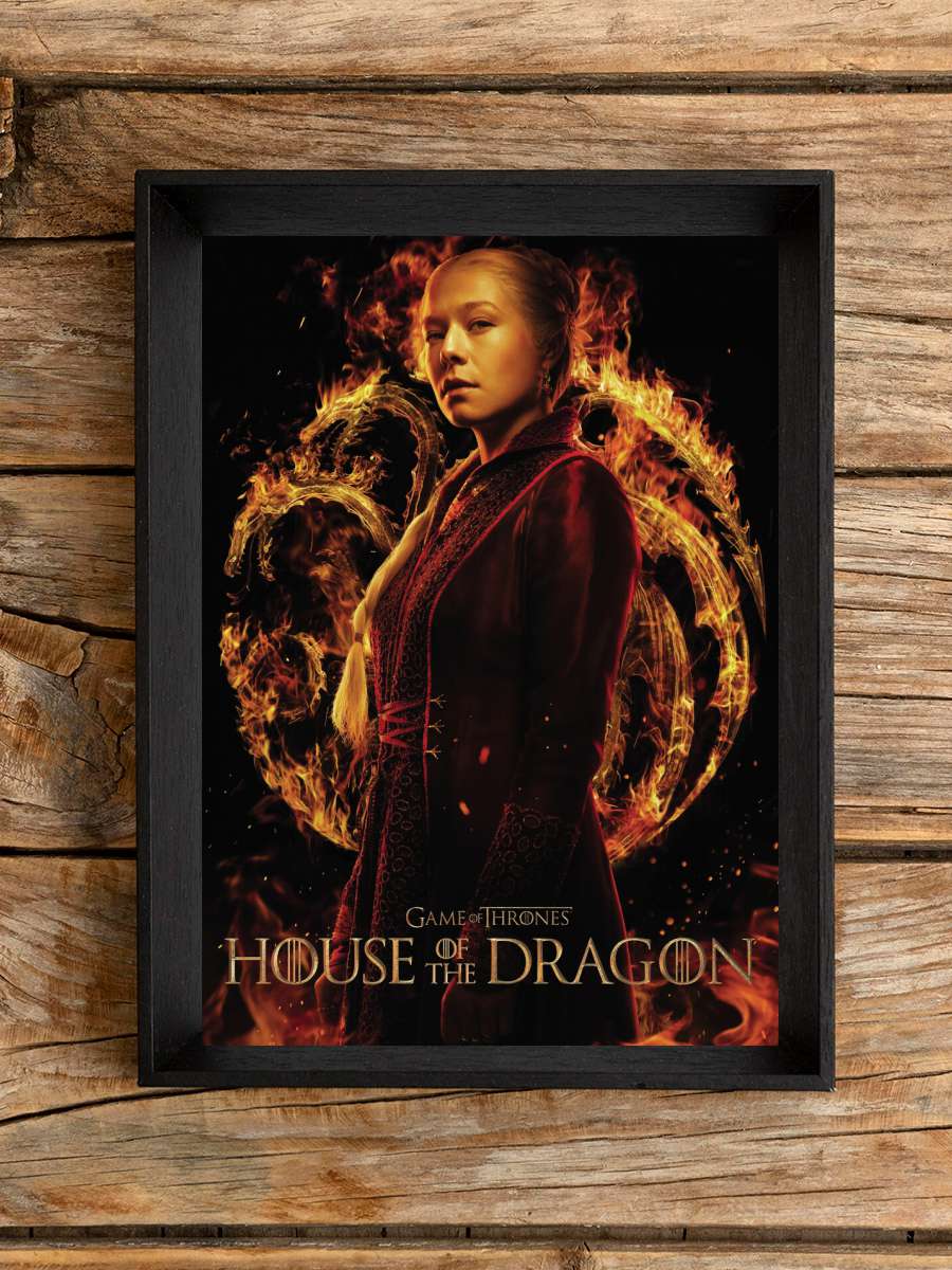 House of Dragon - Rhaenyra… Rhaenyra Targaryen Film Poster Tablo Siyah Çerçeveli Yüksek Kalite Film Duvar Tablo