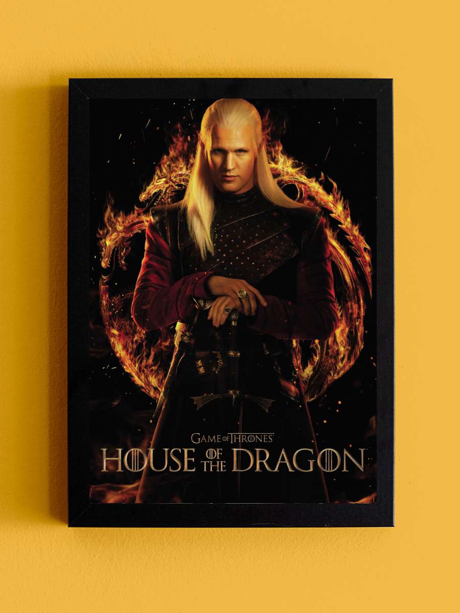 House of Dragon - Daemon… Daemon Targaryen Film Poster Tablo Siyah Çerçeveli Yüksek Kalite Film Duvar Tablo