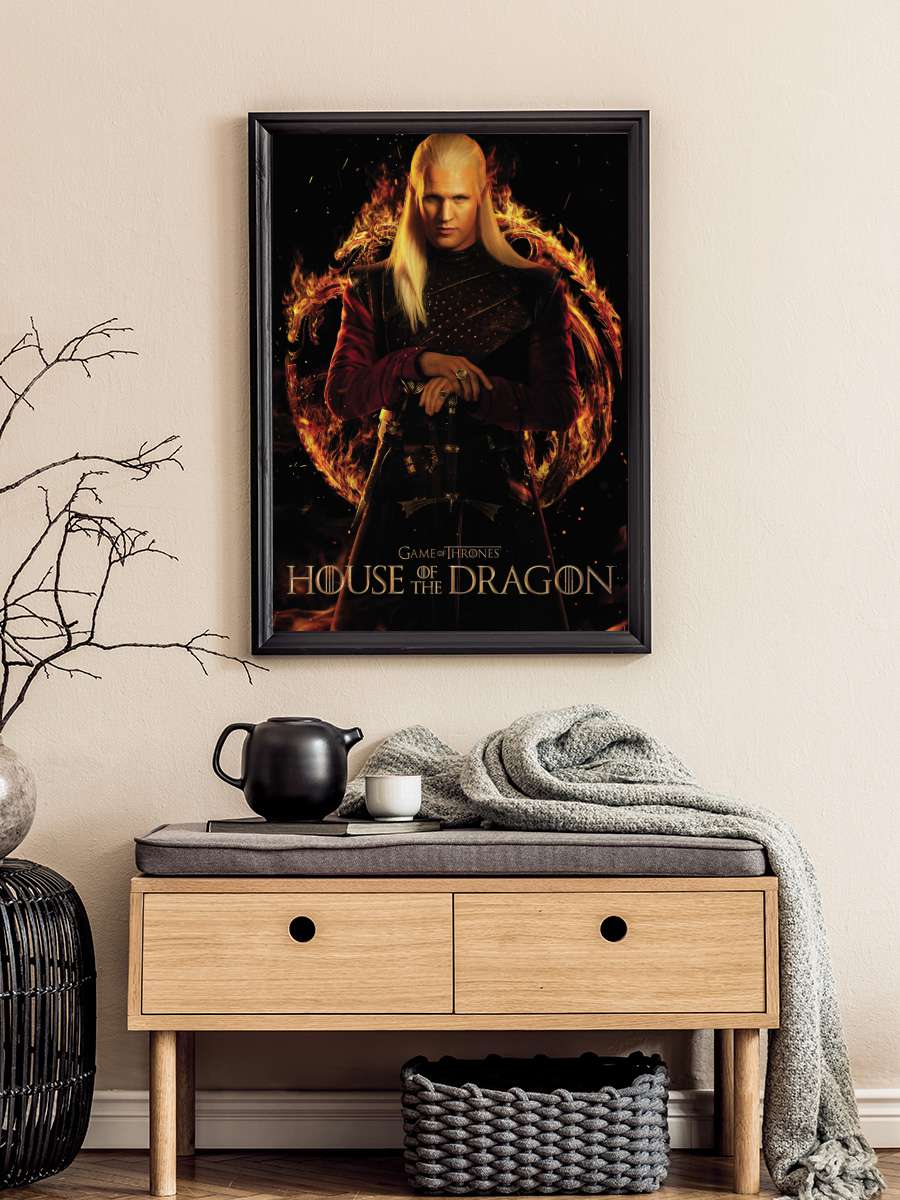 House of Dragon - Daemon… Daemon Targaryen Film Poster Tablo Siyah Çerçeveli Yüksek Kalite Film Duvar Tablo