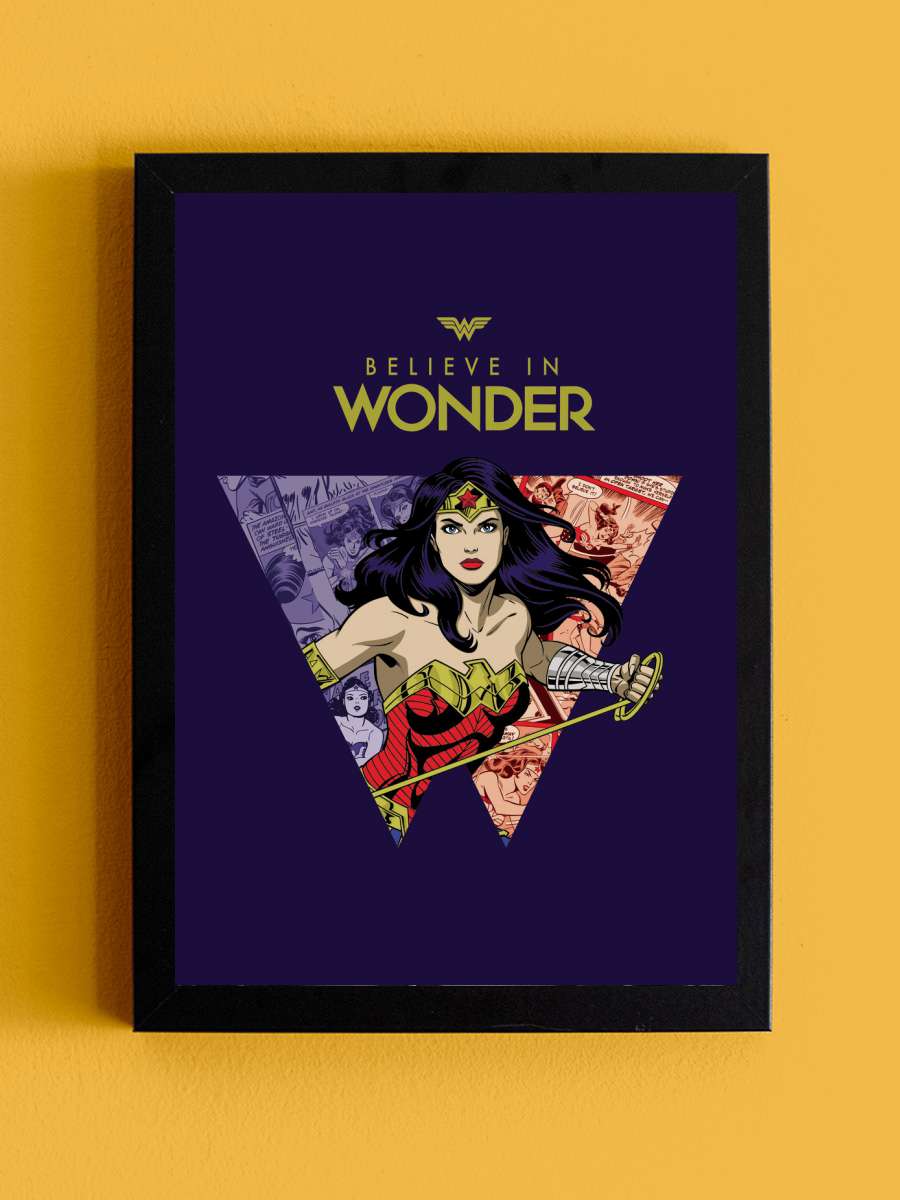 Wonder Woman - Diana of… of Themyscira Film Poster Tablo Siyah Çerçeveli Yüksek Kalite Film Duvar Tablo