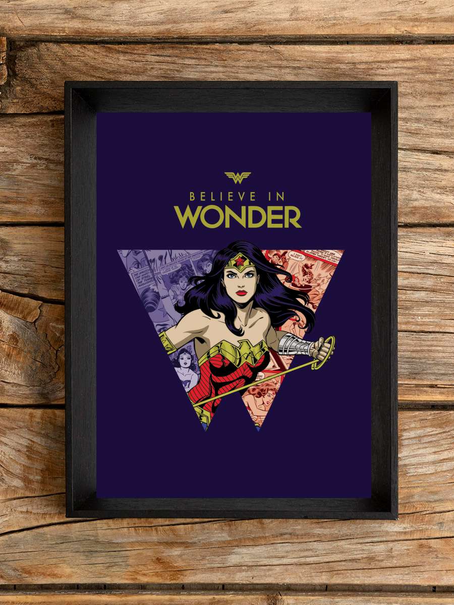 Wonder Woman - Diana of… of Themyscira Film Poster Tablo Siyah Çerçeveli Yüksek Kalite Film Duvar Tablo