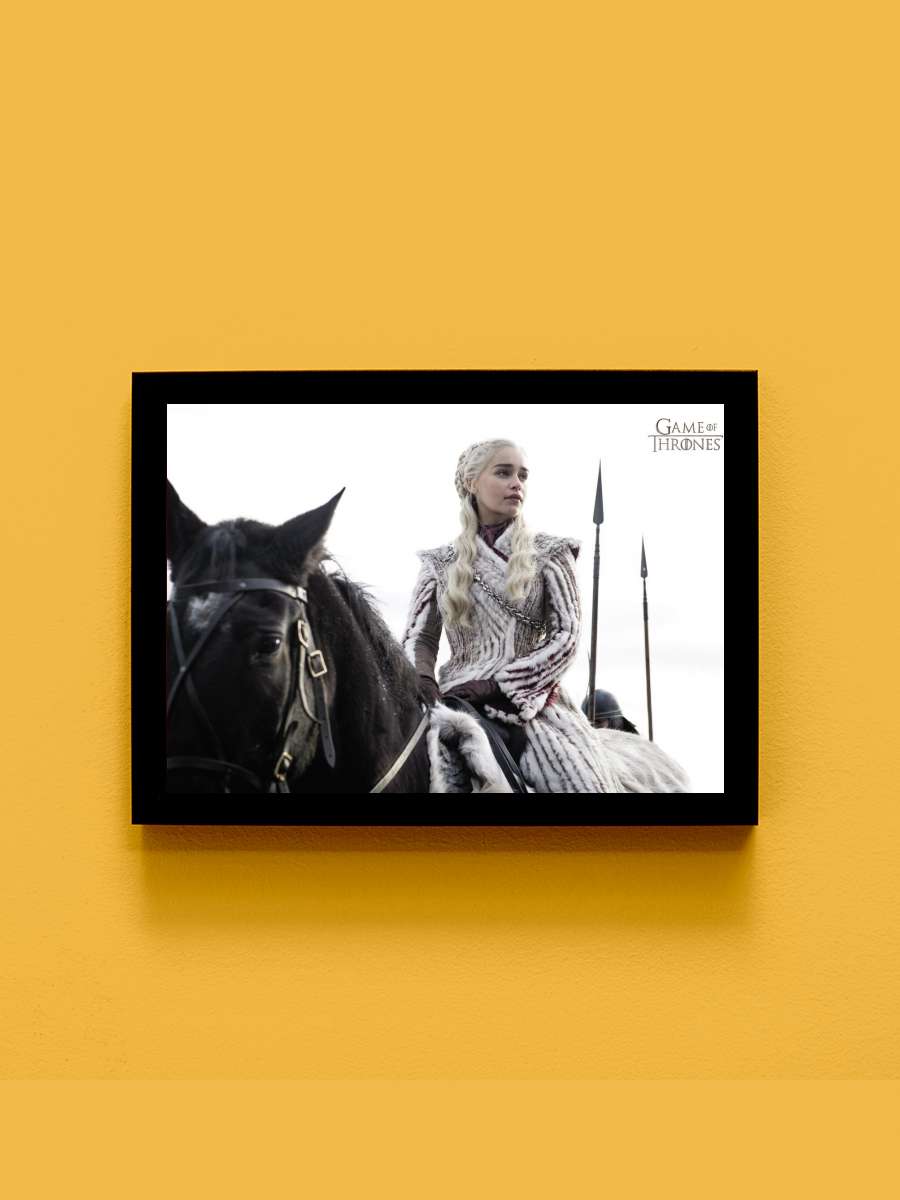 Game of Thrones - Daenerys… Daenerys Targaryen Film Poster Tablo Siyah Çerçeveli Yüksek Kalite Film Duvar Tablo