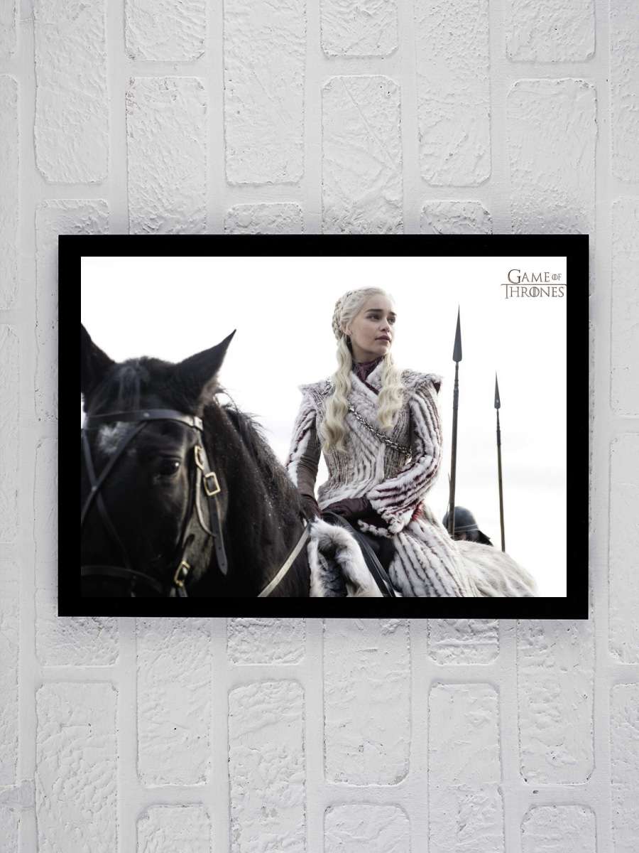 Game of Thrones - Daenerys… Daenerys Targaryen Film Poster Tablo Siyah Çerçeveli Yüksek Kalite Film Duvar Tablo