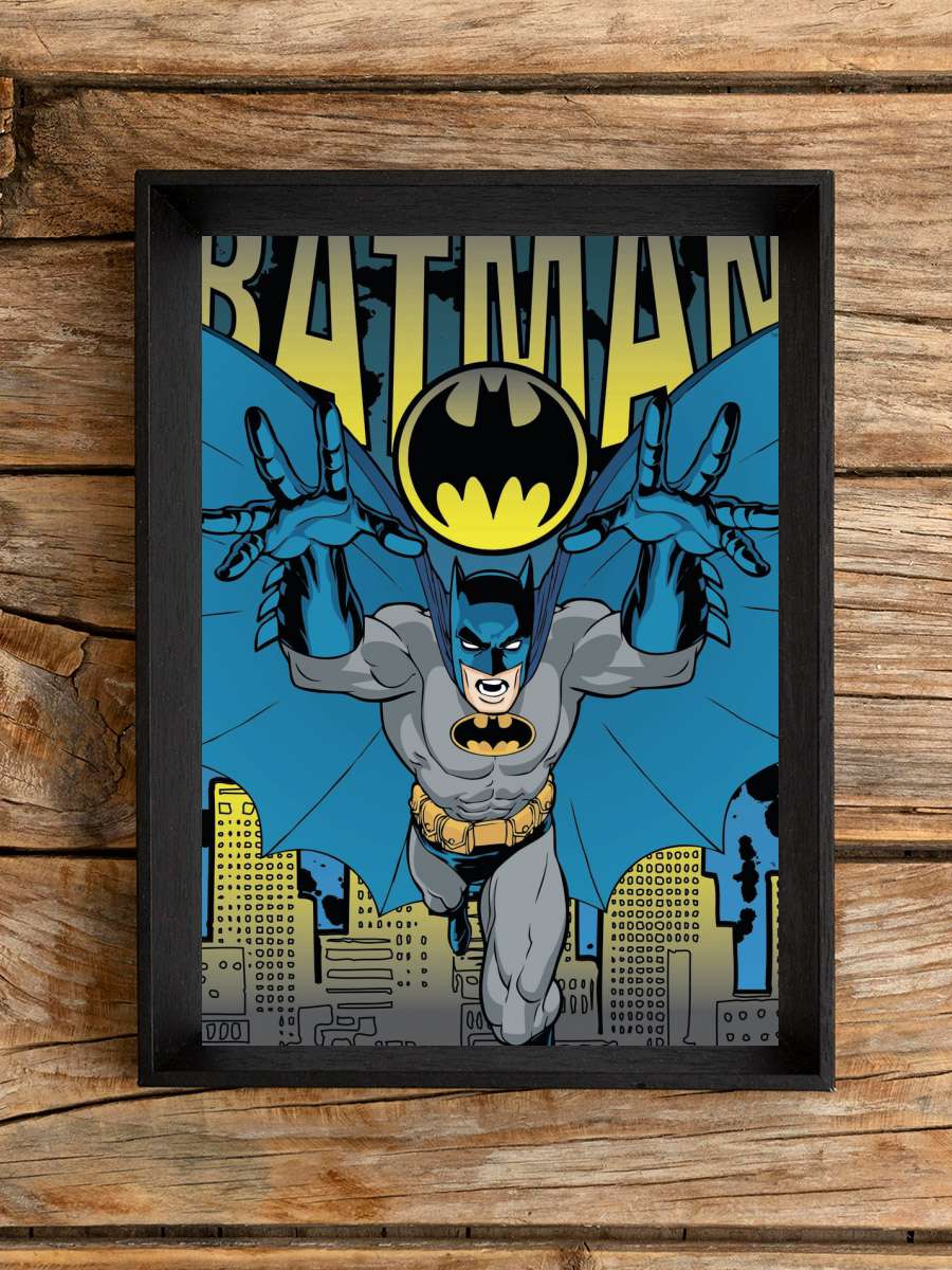 Batman - Action Hero Film Poster Tablo Siyah Çerçeveli Yüksek Kalite Film Duvar Tablo