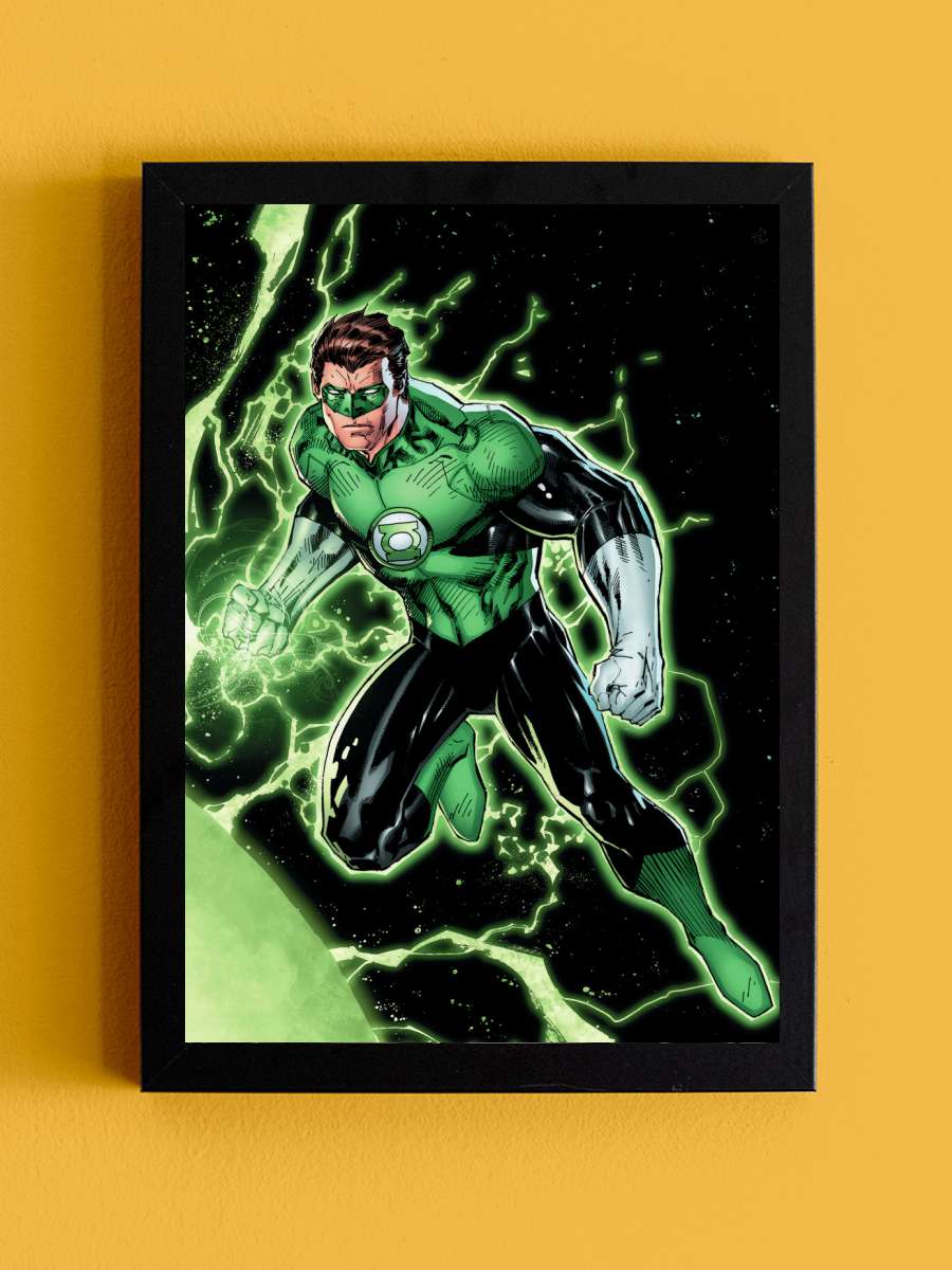 Green Lantern - Emerald Knights  Film Poster Tablo Siyah Çerçeveli Yüksek Kalite Film Duvar Tablo