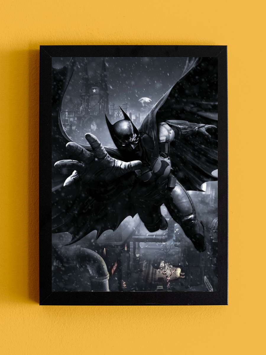 Batman Arkham Origins Film Poster Tablo Siyah Çerçeveli Yüksek Kalite Film Duvar Tablo