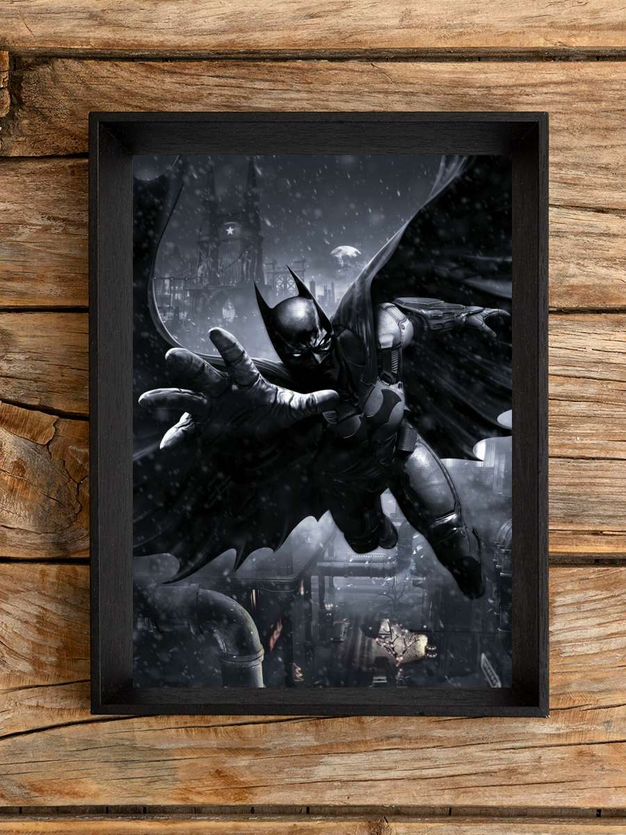 Batman Arkham Origins Film Poster Tablo Siyah Çerçeveli Yüksek Kalite Film Duvar Tablo