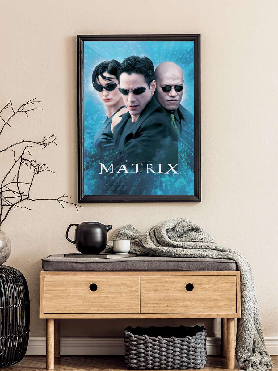 Matrix - Neo, Trinity and… and Morpheus Film Poster Tablo Siyah Çerçeveli Yüksek Kalite Film Duvar Tablo