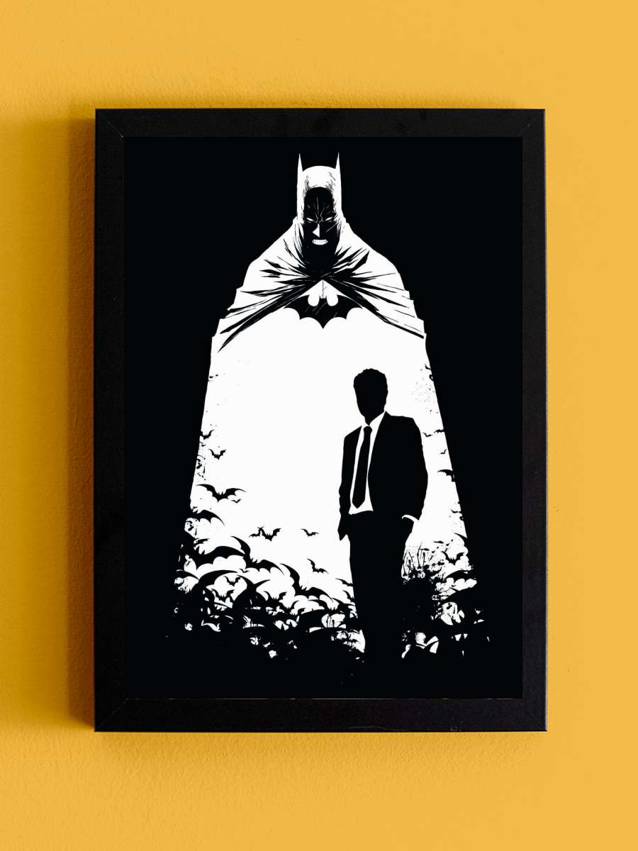 Batman - Secret Identity Film Poster Tablo Siyah Çerçeveli Yüksek Kalite Film Duvar Tablo