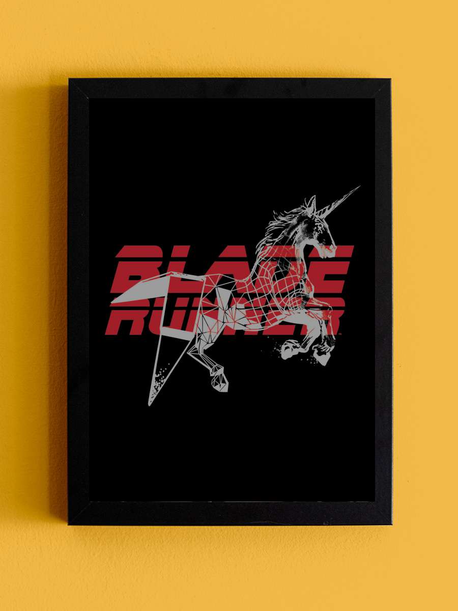 Blade Runner - Unicorn Film Poster Tablo Siyah Çerçeveli Yüksek Kalite Film Duvar Tablo