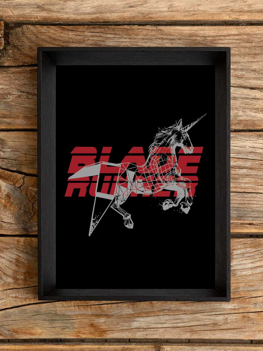 Blade Runner - Unicorn Film Poster Tablo Siyah Çerçeveli Yüksek Kalite Film Duvar Tablo