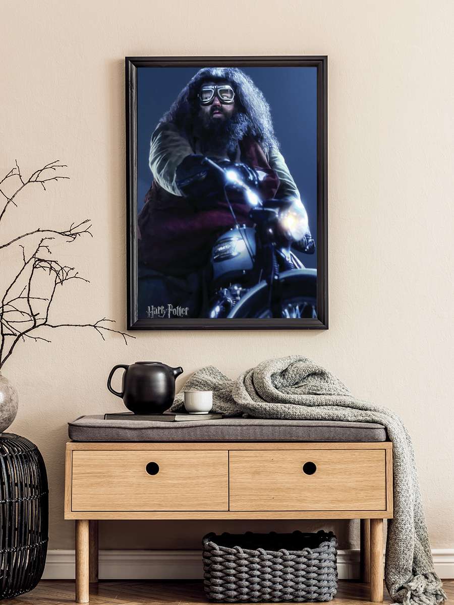 Harry Potter - Hagrid Film Poster Tablo Siyah Çerçeveli Yüksek Kalite Film Duvar Tablo