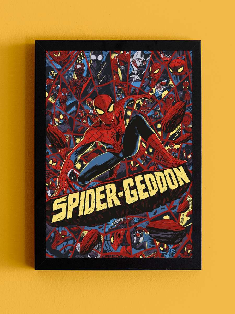 Marvel - Spider-Geddon Film Poster Tablo Siyah Çerçeveli Yüksek Kalite Film Duvar Tablo