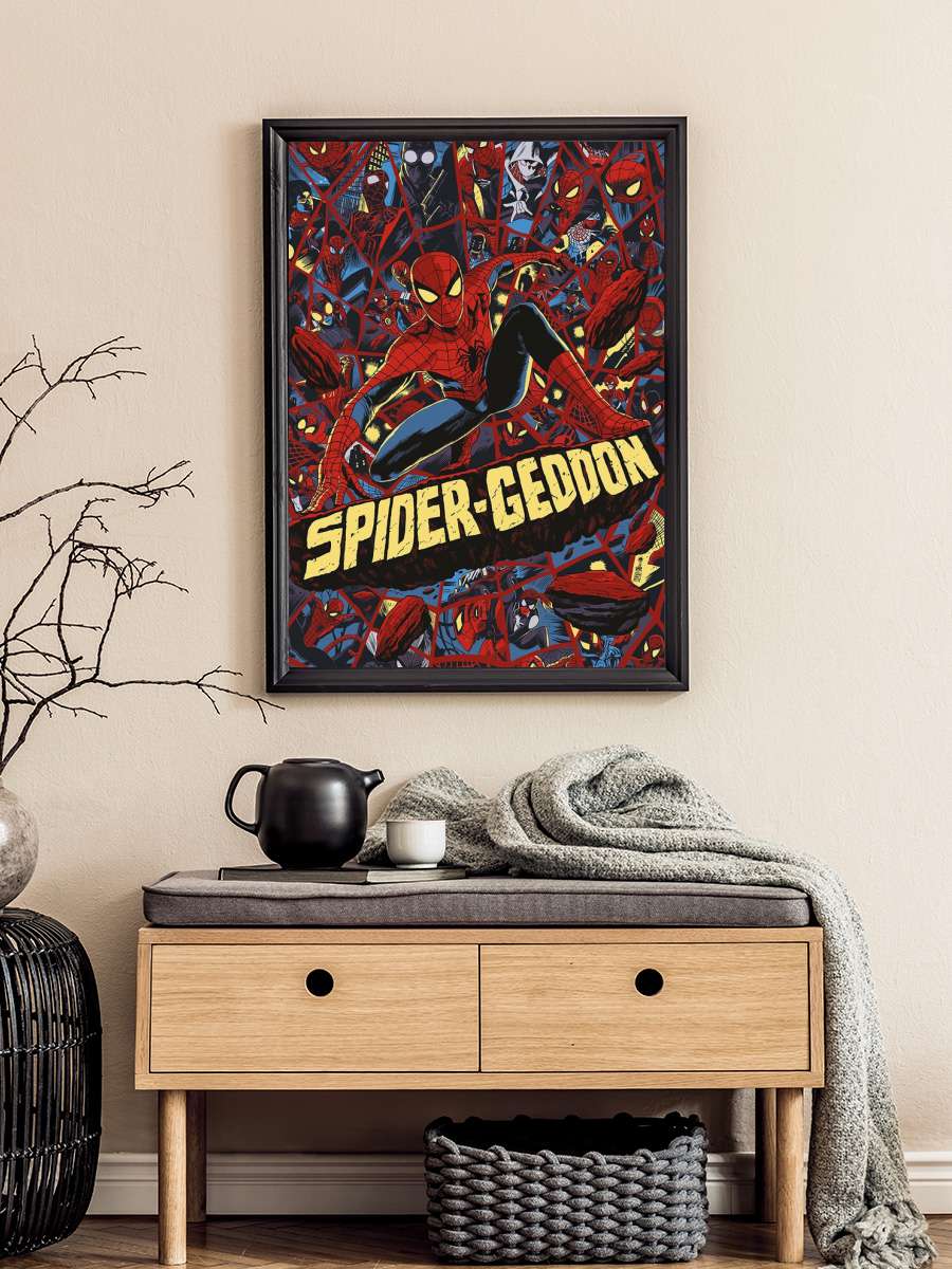 Marvel - Spider-Geddon Film Poster Tablo Siyah Çerçeveli Yüksek Kalite Film Duvar Tablo