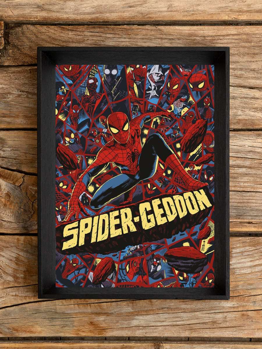 Marvel - Spider-Geddon Film Poster Tablo Siyah Çerçeveli Yüksek Kalite Film Duvar Tablo