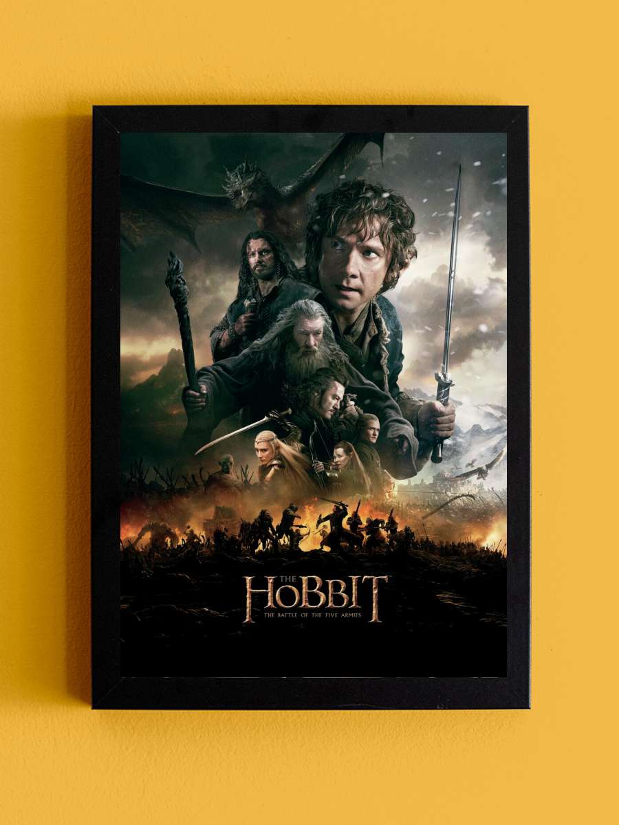 The Hobbit - Battle of the… the Five Armies Film Poster Tablo Siyah Çerçeveli Yüksek Kalite Film Duvar Tablo