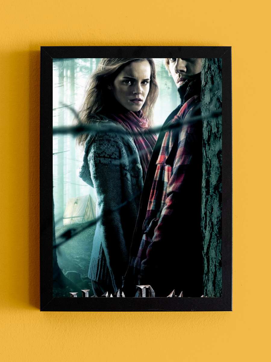 Harry Potter - Deathly Hallows Film Poster Tablo Siyah Çerçeveli Yüksek Kalite Film Duvar Tablo