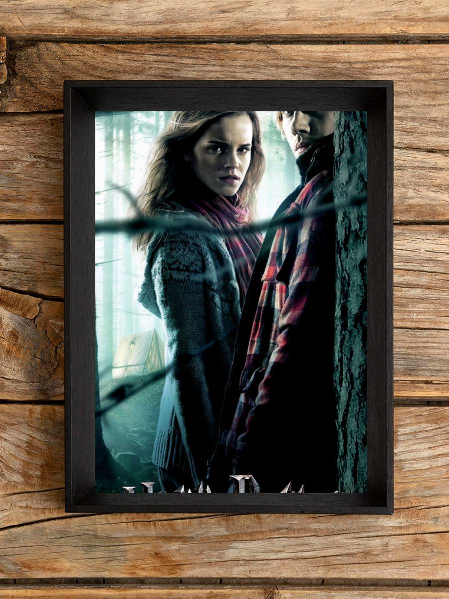 Harry Potter - Deathly Hallows Film Poster Tablo Siyah Çerçeveli Yüksek Kalite Film Duvar Tablo