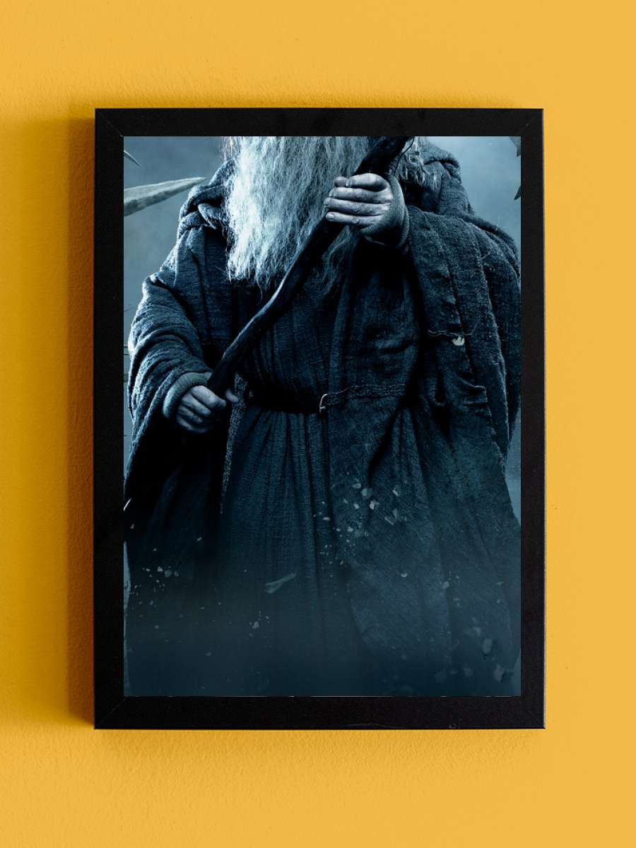 Hobbit-Gandalf Film Poster Tablo Siyah Çerçeveli Yüksek Kalite Film Duvar Tablo