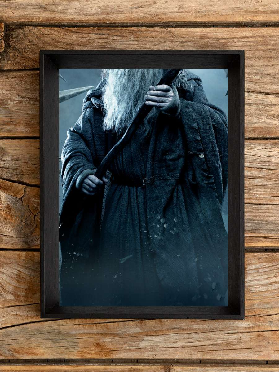 Hobbit-Gandalf Film Poster Tablo Siyah Çerçeveli Yüksek Kalite Film Duvar Tablo