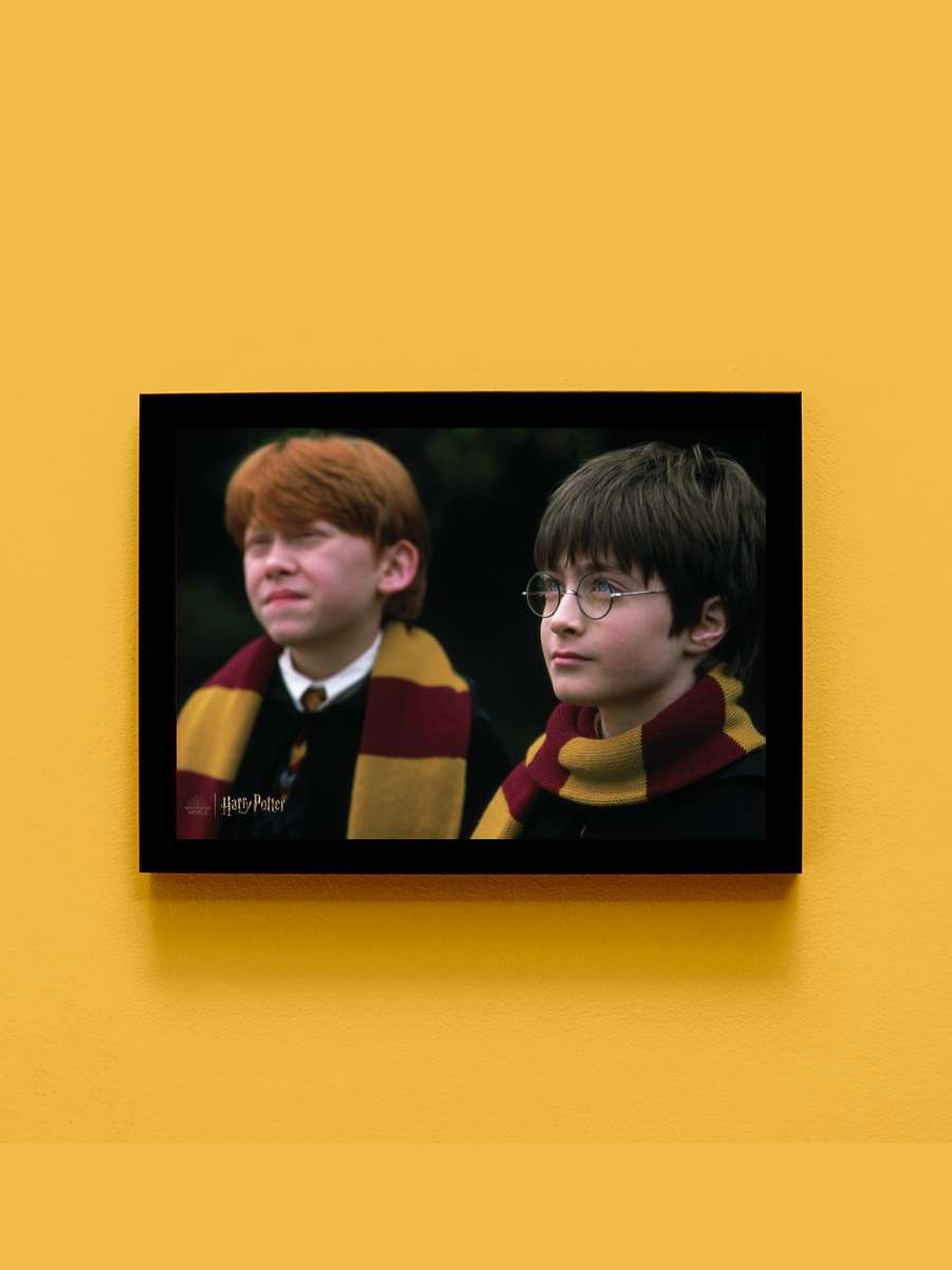 Harry Potter and Ron Weasley Film Poster Tablo Siyah Çerçeveli Yüksek Kalite Film Duvar Tablo