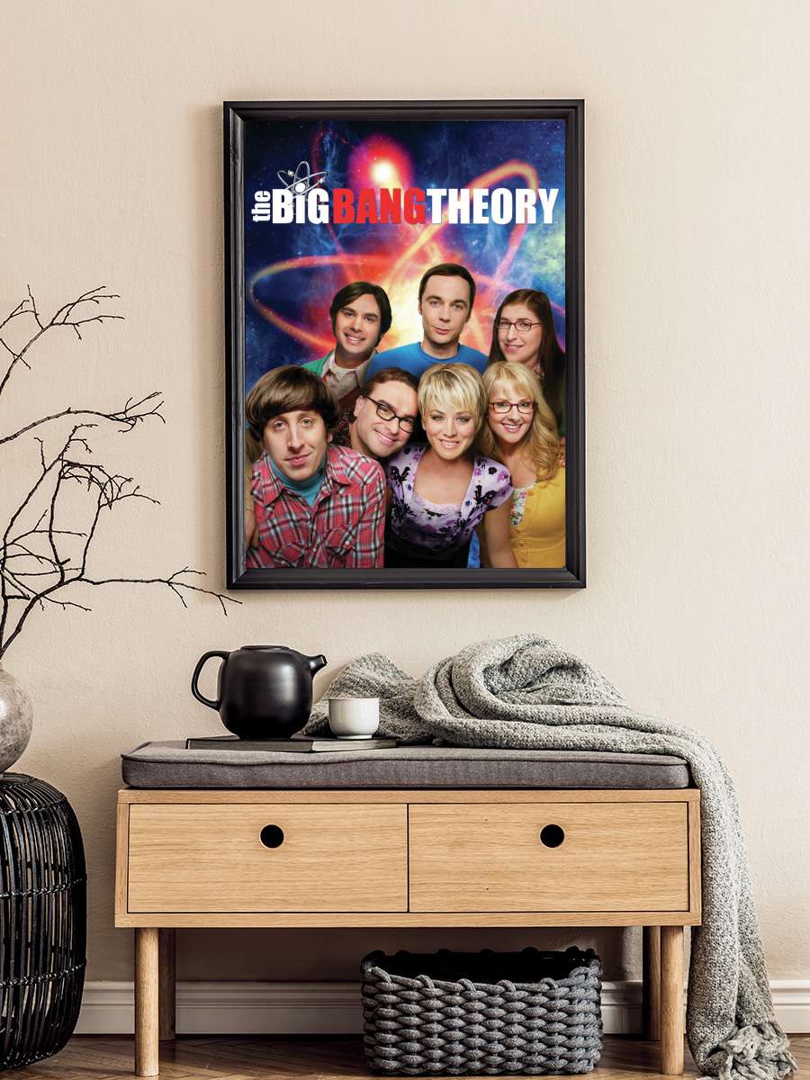 The Big Bang Theory - Team Film Poster Tablo Siyah Çerçeveli Yüksek Kalite Film Duvar Tablo