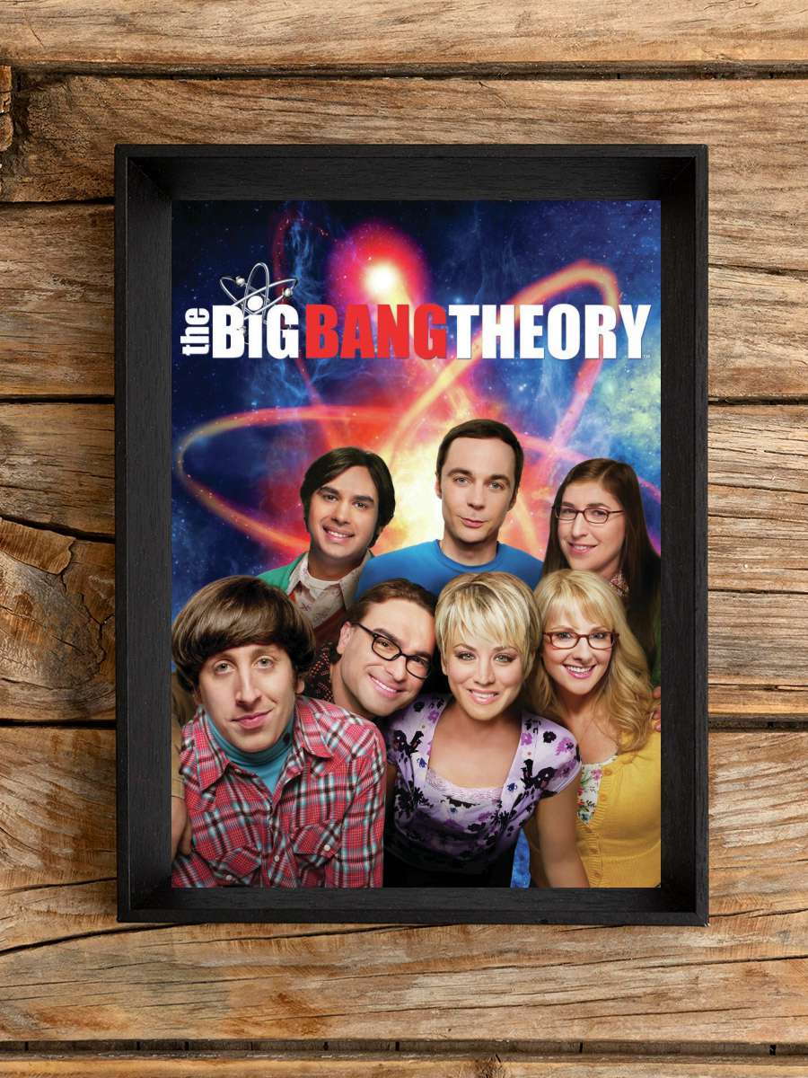 The Big Bang Theory - Team Film Poster Tablo Siyah Çerçeveli Yüksek Kalite Film Duvar Tablo