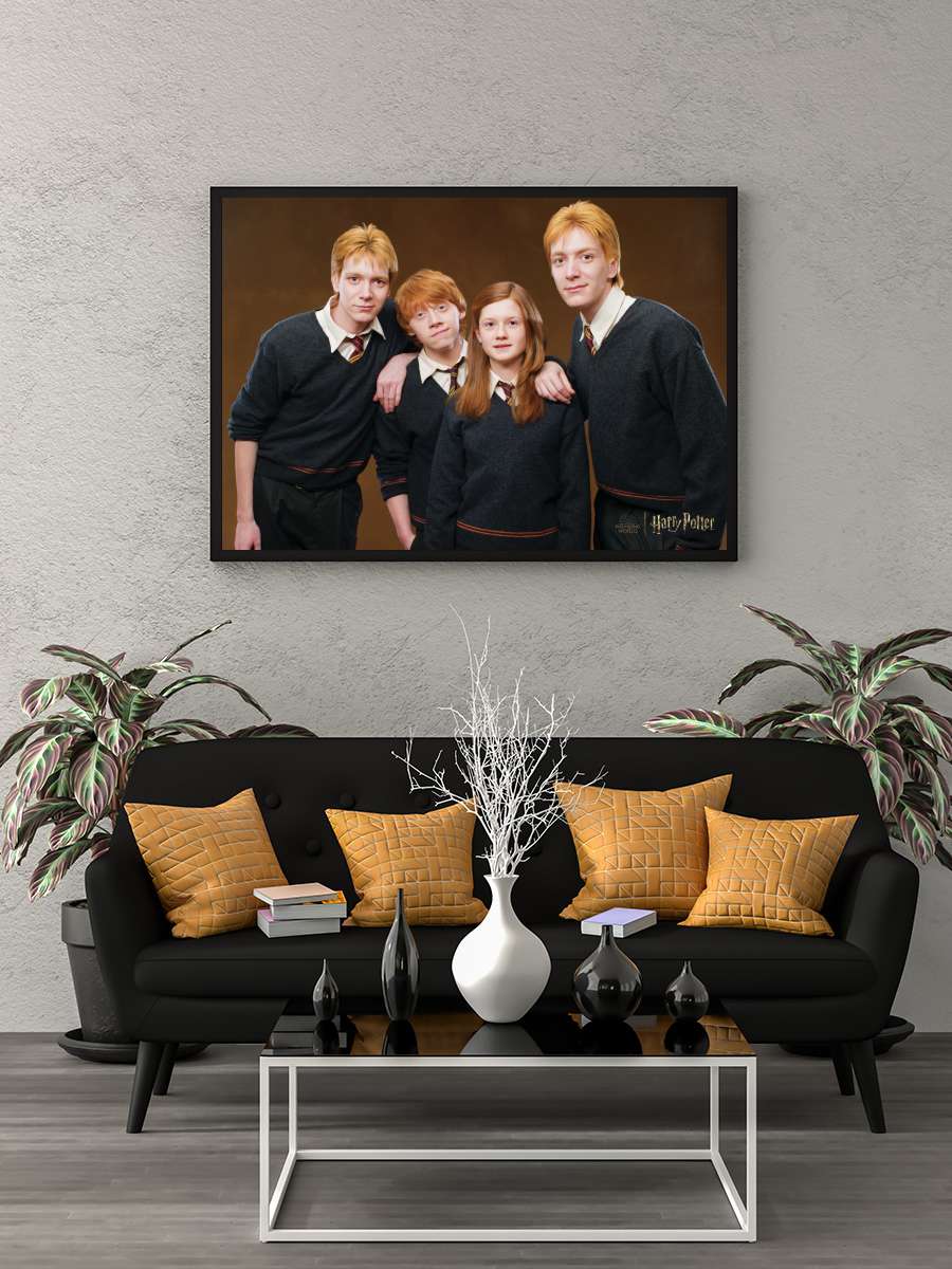 Harry Potter - Weasley family Film Poster Tablo Siyah Çerçeveli Yüksek Kalite Film Duvar Tablo