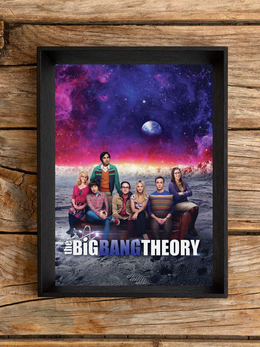 The Big Bang Theory - On the… the Moon Film Poster Tablo Siyah Çerçeveli Yüksek Kalite Film Duvar Tablo