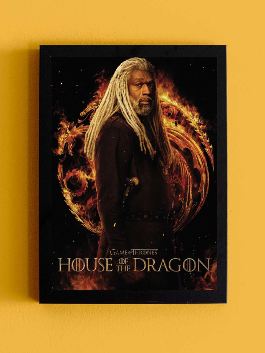 House of Dragon - Corlys… Corlys Velaryon Film Poster Tablo Siyah Çerçeveli Yüksek Kalite Film Duvar Tablo