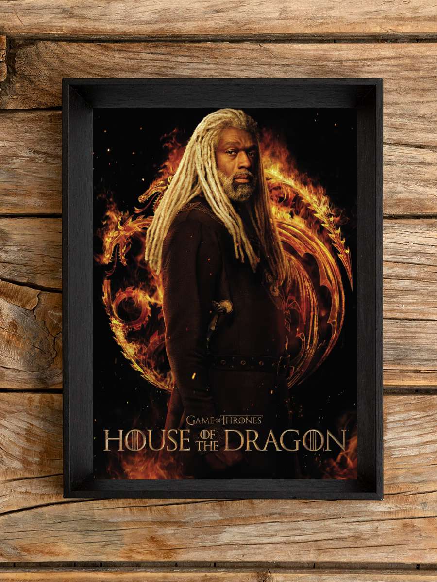 House of Dragon - Corlys… Corlys Velaryon Film Poster Tablo Siyah Çerçeveli Yüksek Kalite Film Duvar Tablo