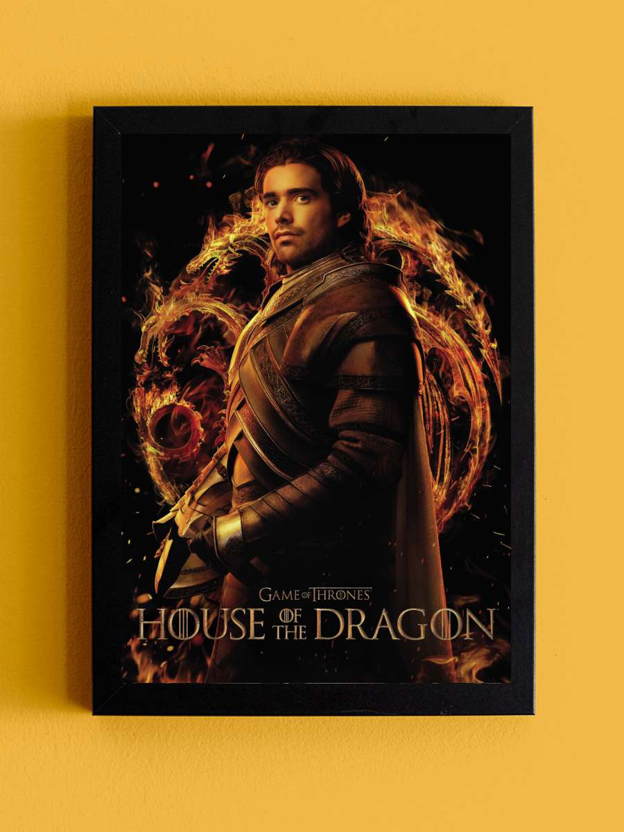 House of Dragon - Criston Cole Film Poster Tablo Siyah Çerçeveli Yüksek Kalite Film Duvar Tablo