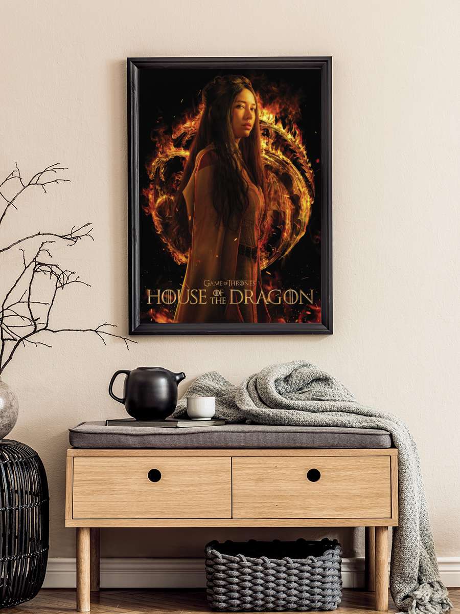 House of Dragon - Mysaria Film Poster Tablo Siyah Çerçeveli Yüksek Kalite Film Duvar Tablo