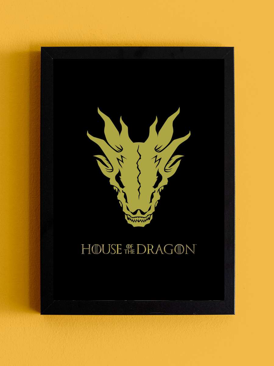 House of Dragon - Golden Film Poster Tablo Siyah Çerçeveli Yüksek Kalite Film Duvar Tablo