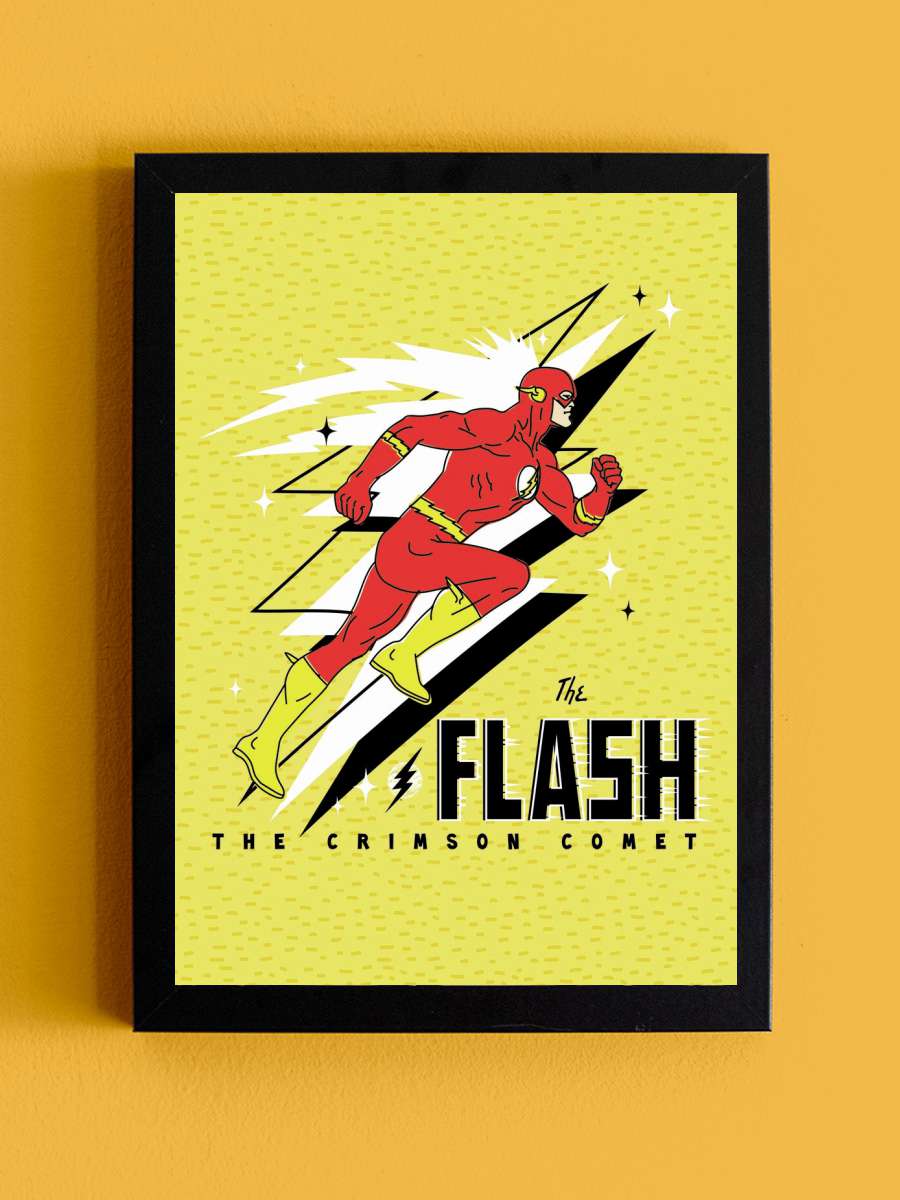 Flash - Crimson Comet Film Poster Tablo Siyah Çerçeveli Yüksek Kalite Film Duvar Tablo