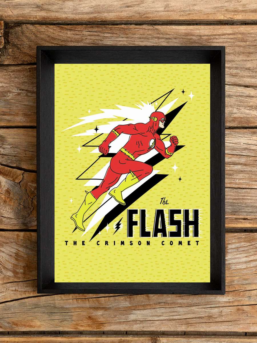 Flash - Crimson Comet Film Poster Tablo Siyah Çerçeveli Yüksek Kalite Film Duvar Tablo