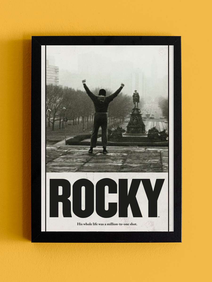 Rocky Balboa - Film Film Poster Tablo Siyah Çerçeveli Yüksek Kalite Film Duvar Tablo