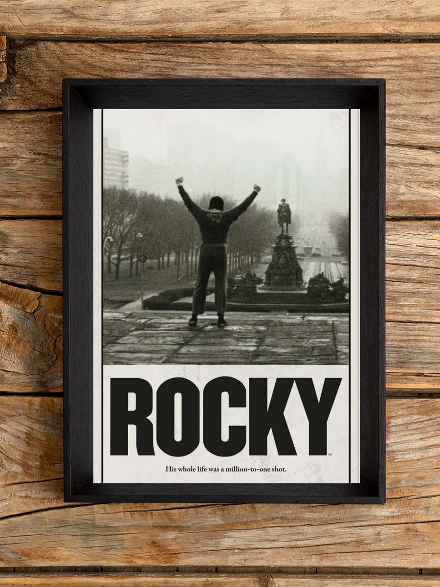 Rocky Balboa - Film Film Poster Tablo Siyah Çerçeveli Yüksek Kalite Film Duvar Tablo