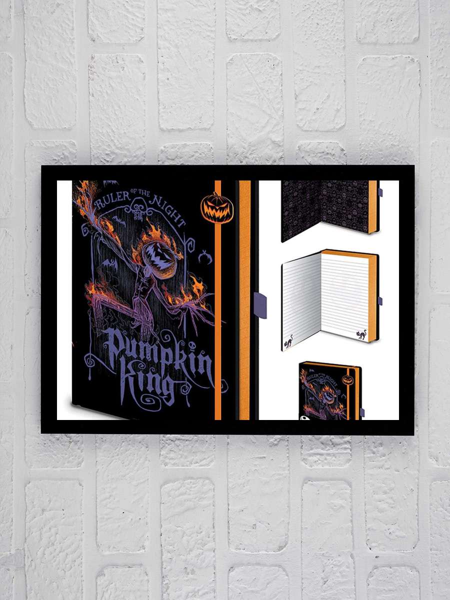 The Nightmare Before Christmas - Pumpkin King Film Poster Tablo Siyah Çerçeveli Yüksek Kalite Film Duvar Tablo