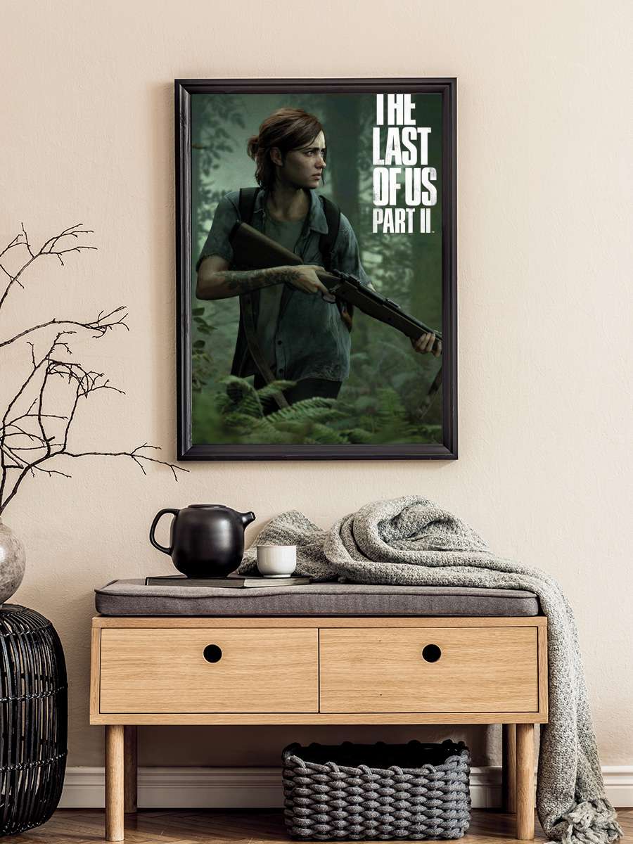 The Last of Us 2 - Ellie Film Poster Tablo Siyah Çerçeveli Yüksek Kalite Film Duvar Tablo