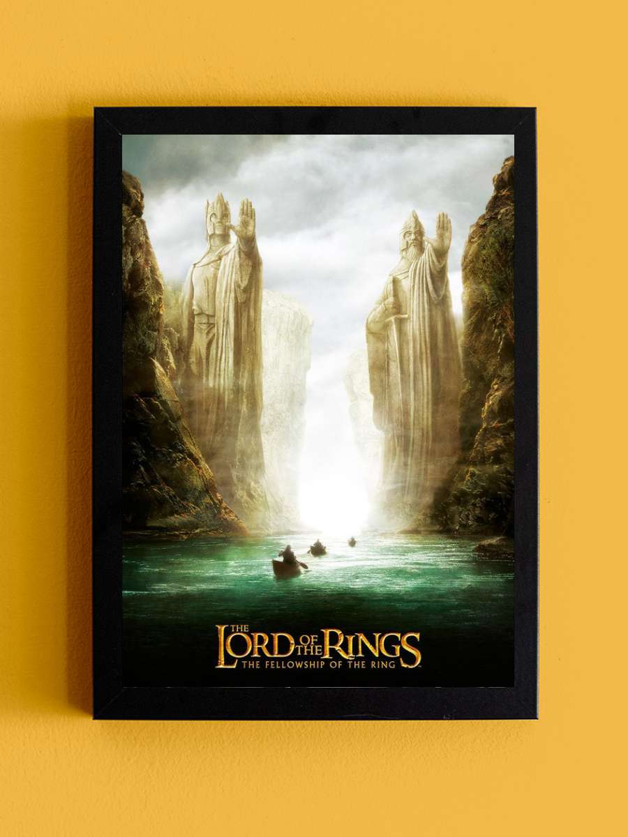 The Lord of the Rings - Argonath Film Poster Tablo Siyah Çerçeveli Yüksek Kalite Film Duvar Tablo