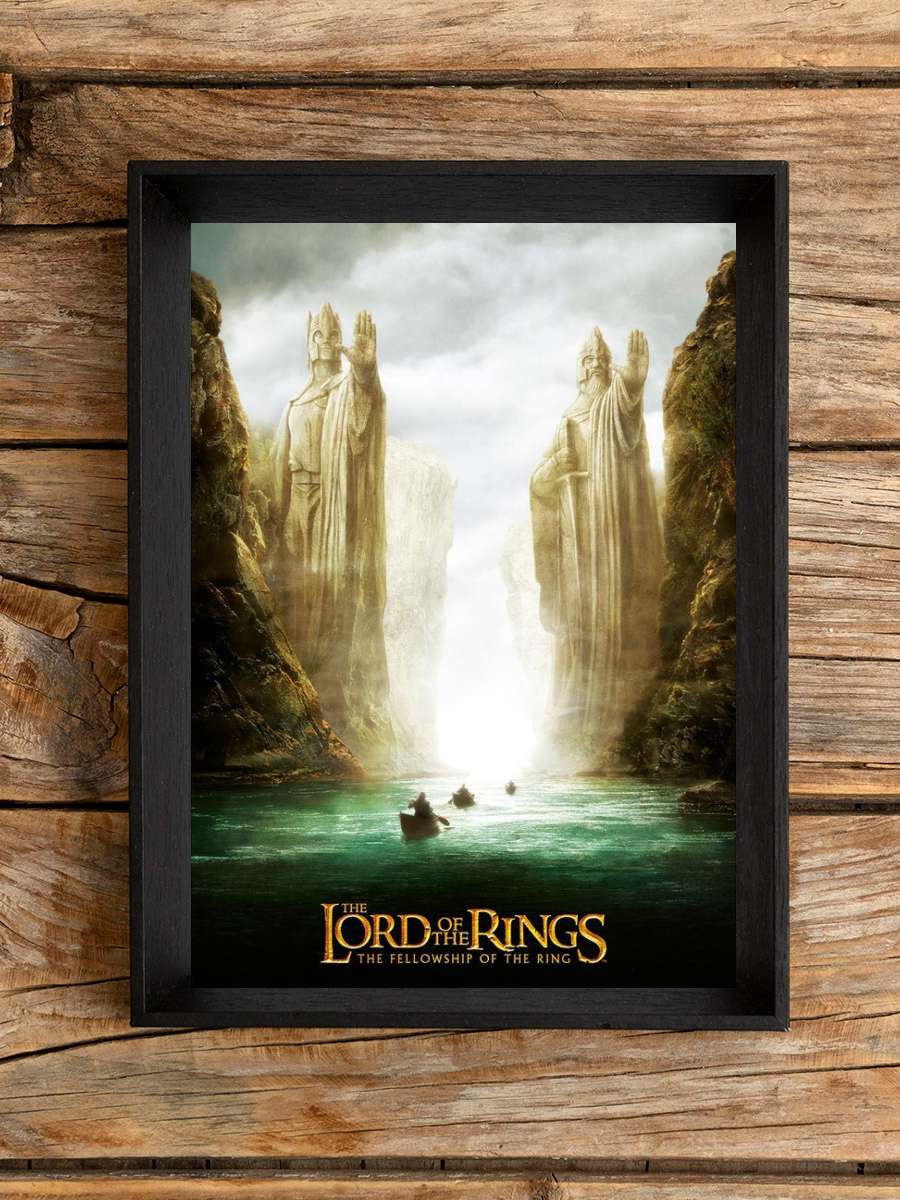 The Lord of the Rings - Argonath Film Poster Tablo Siyah Çerçeveli Yüksek Kalite Film Duvar Tablo