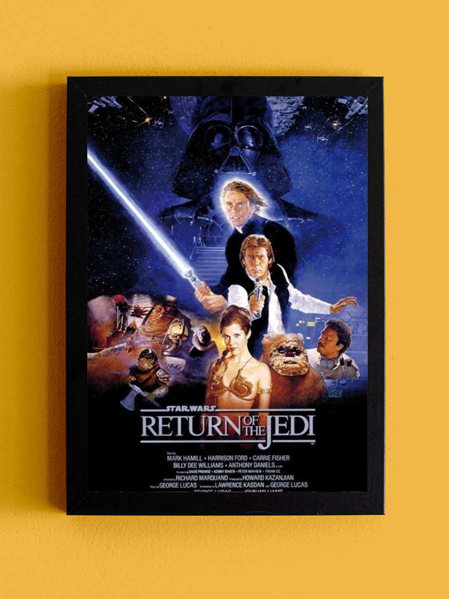 Star Wars - Return Of The Jedi Film Poster Tablo Siyah Çerçeveli Yüksek Kalite Film Duvar Tablo