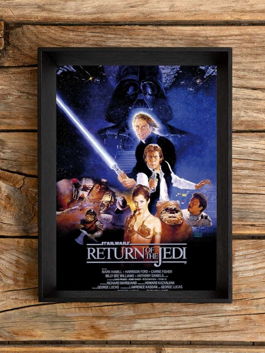 Star Wars - Return Of The Jedi Film Poster Tablo Siyah Çerçeveli Yüksek Kalite Film Duvar Tablo