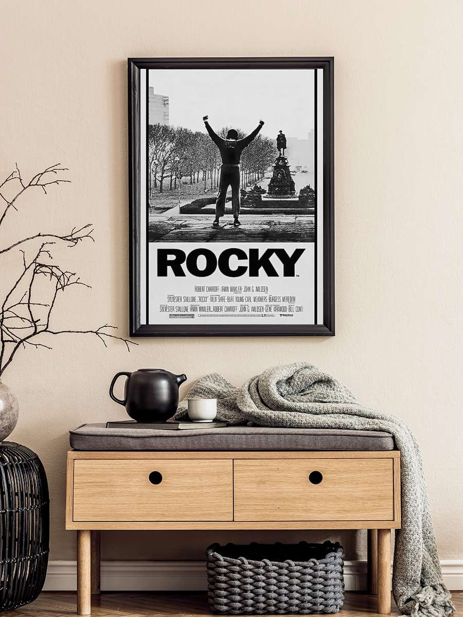 Rocky Balboa - Film Film Poster Tablo Siyah Çerçeveli Yüksek Kalite Film Duvar Tablo