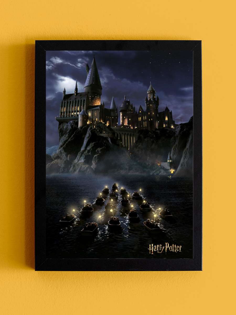 Harry Potter - Hogwarts Film Poster Tablo Siyah Çerçeveli Yüksek Kalite Film Duvar Tablo