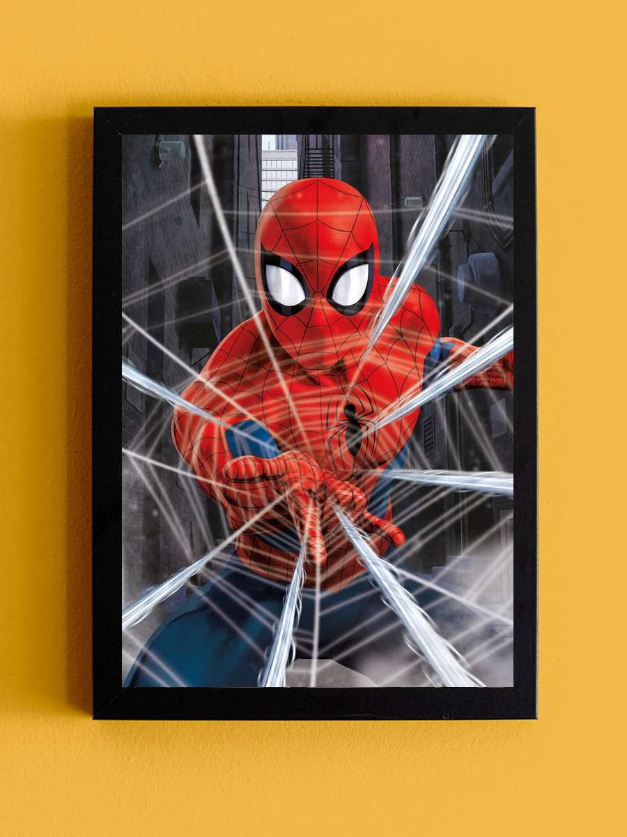 Spider-Man - Gotcha! Film Poster Tablo Siyah Çerçeveli Yüksek Kalite Film Duvar Tablo