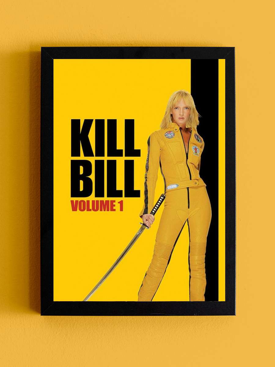 Kill Bill - Uma Thurman Film Poster Tablo Siyah Çerçeveli Yüksek Kalite Film Duvar Tablo