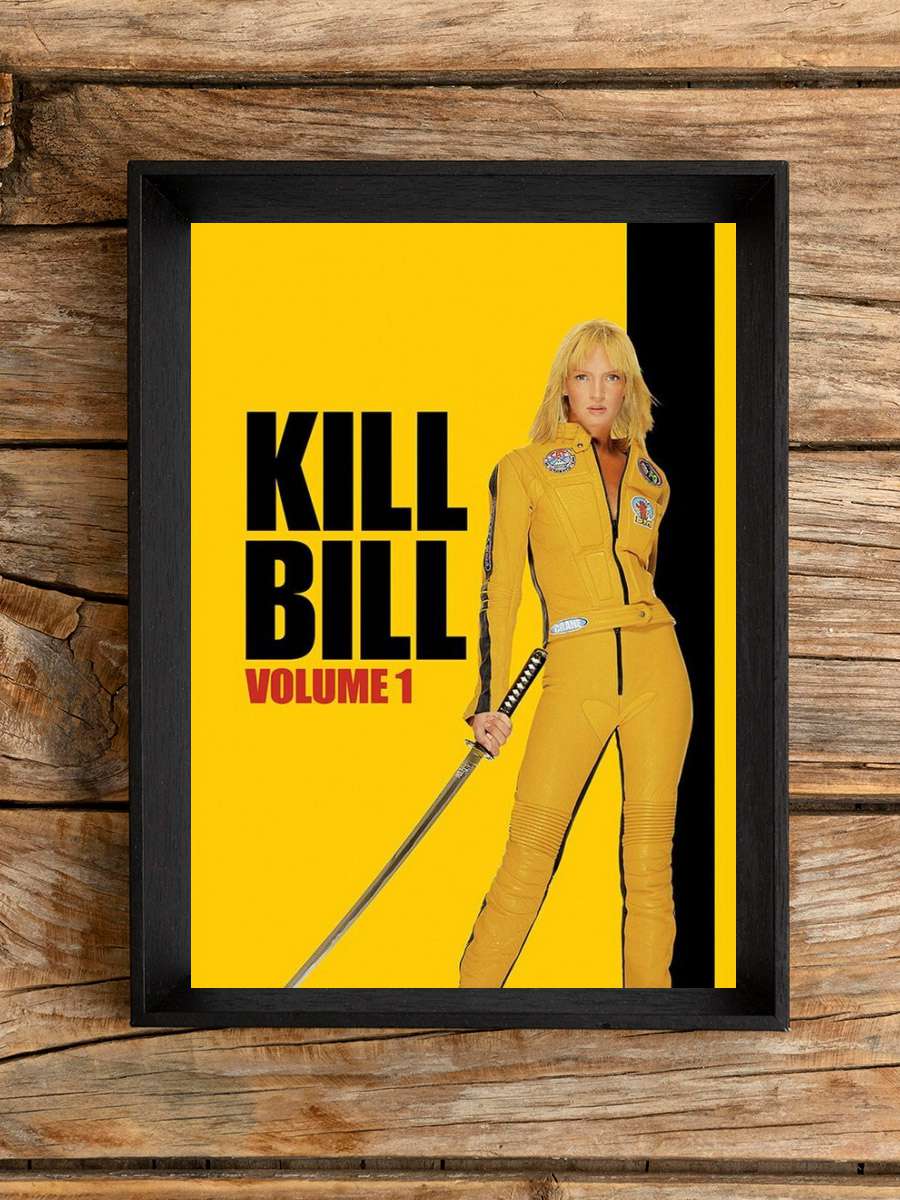 Kill Bill - Uma Thurman Film Poster Tablo Siyah Çerçeveli Yüksek Kalite Film Duvar Tablo